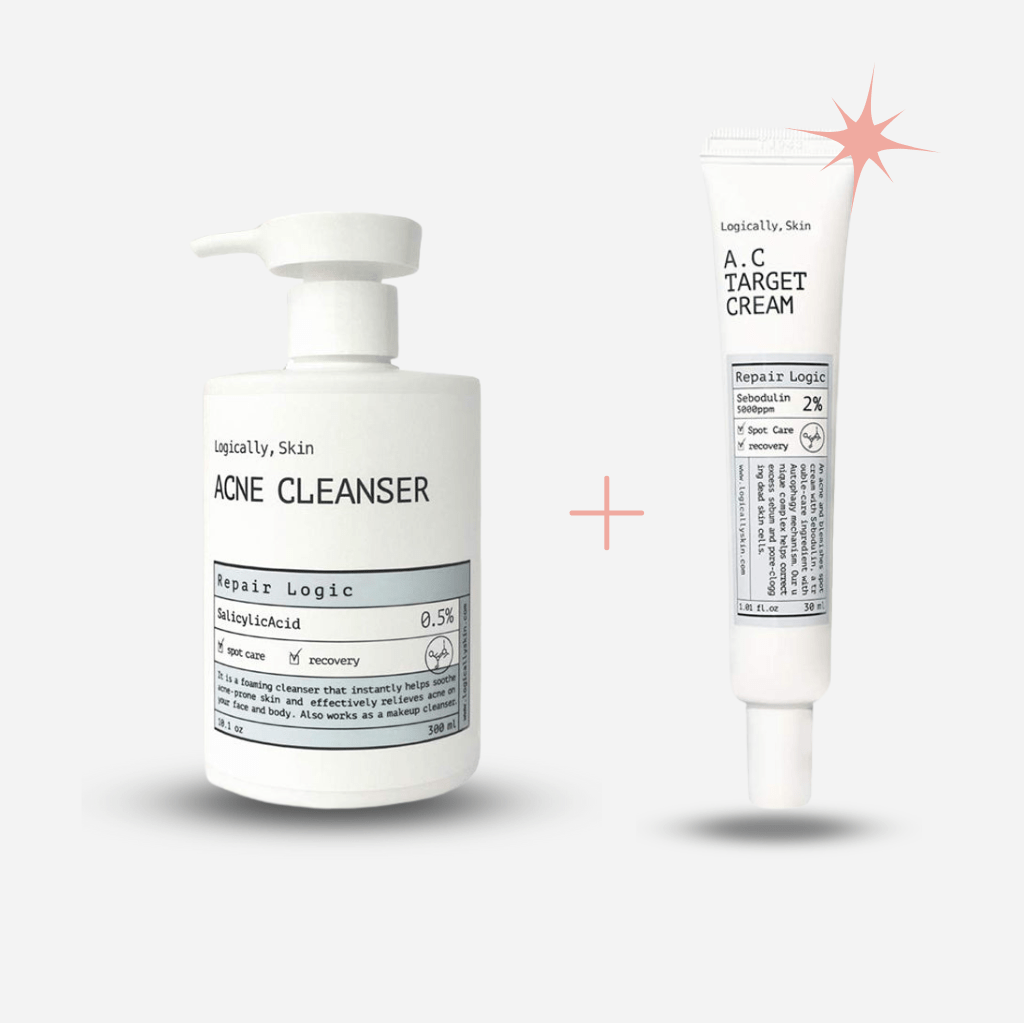 KWonderMeLogically SkinAcne Cleanser 300ml + AC Target Cream 30mlcleanser